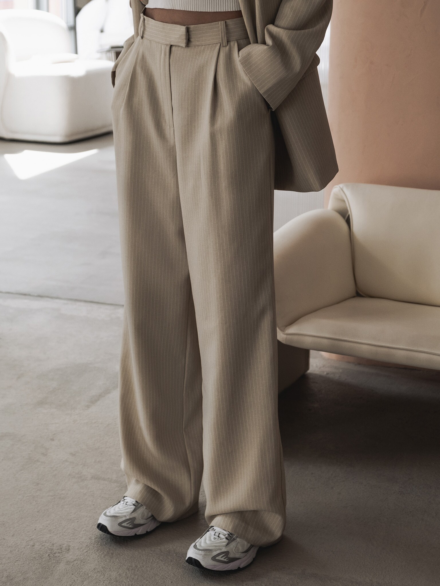 2024 New Men Suit Pants Full Baggy Wide Leg Trousers Straight Solid Mop  Pants Bottoms Streetwear